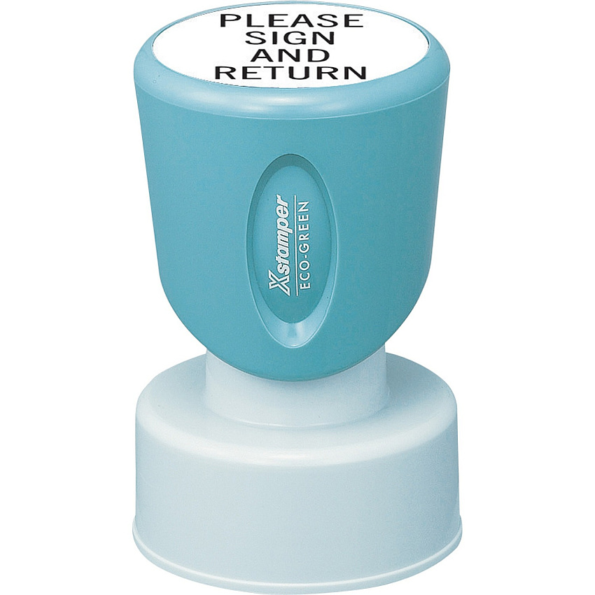 Xstamper Round Custom Stamp Custom Message Stamp - 1" Impression DiameterPlastic - Recycled - 1 Each (N51)
