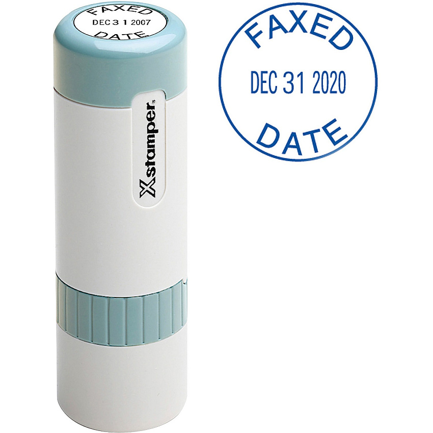 Xstamper XpeDater 2-Line Custom Round Dater Date Stamp - 0.69" Impression Diameter - 50000 Impression(s) - Recycled - 1 Each (N75)