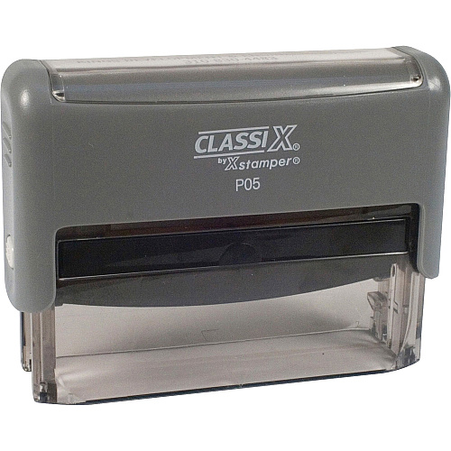 Xstamper Classix Custom Address Stamps Custom Message Stamp - 0.31" Impression Width x 2.75" Impression LengthPlastic, Rubber - 1 Each (P05)