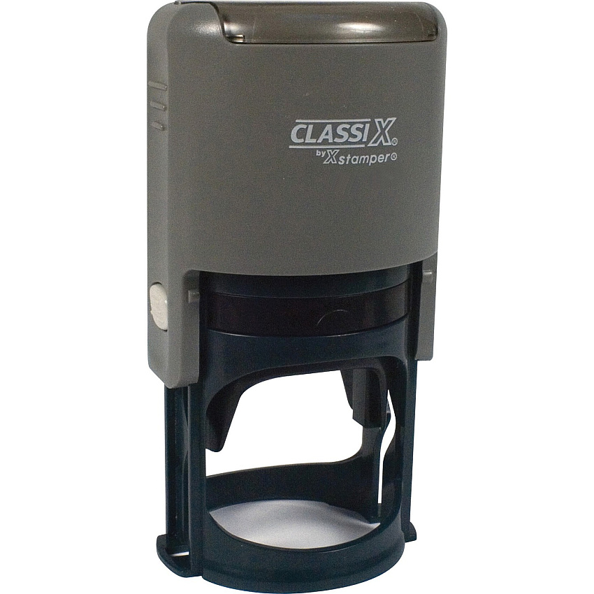 Xstamper Classix Custom Round Stamp Custom Message Stamp - 1.62" Impression DiameterPlastic, Rubber - 1 Each (P16)