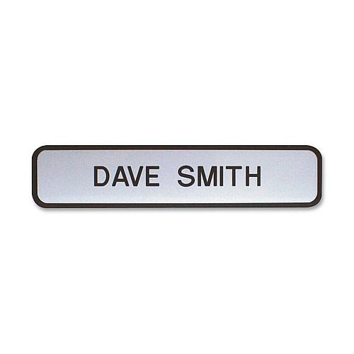 Xstamper Designer Framed Wall/Door Sign 8" Width x 2" Height - Wall Mountable - Mounting Hardware - Outdoor - Plastic - Black - 1 Each (G30)