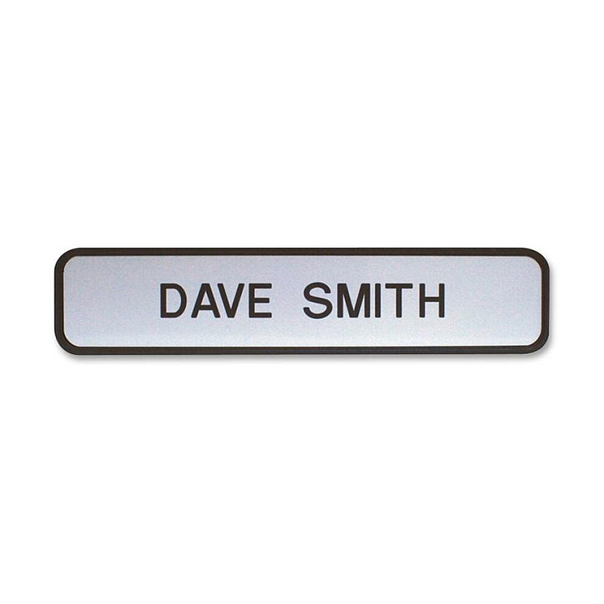 Xstamper Designer Framed Wall/Door Sign 8" Width x 2" Height - Wall Mountable - Mounting Hardware - Outdoor - Plastic - Black - 1 Each (G30)