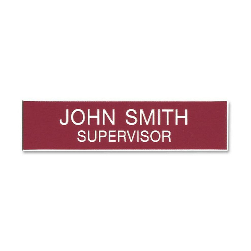 Xstamper Xecutives Name Badges 3" Width x 0.7" Height - Plastic - 1 Each (J11)