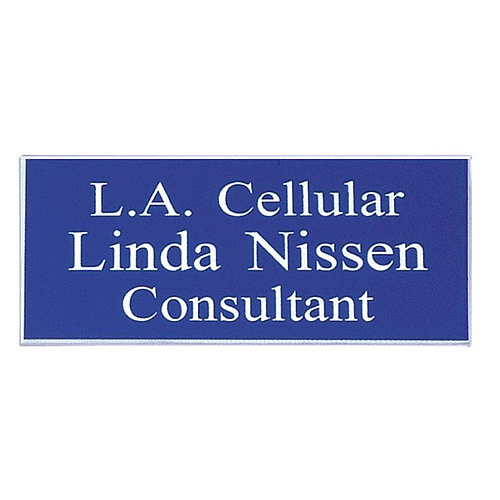 Xstamper Xecutives Name Badges 3" Width x 1.5" Height - Plastic - 1 Each (J13)