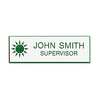 Xstamper Standard Logo Name Badges 3" Width x 1" Height - Plastic - 1 Each (J22)