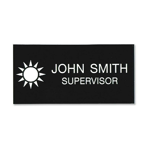 Xstamper Standard Logo Name Badges 3" Width x 1.5" Height - Plastic - 1 Each (J23)