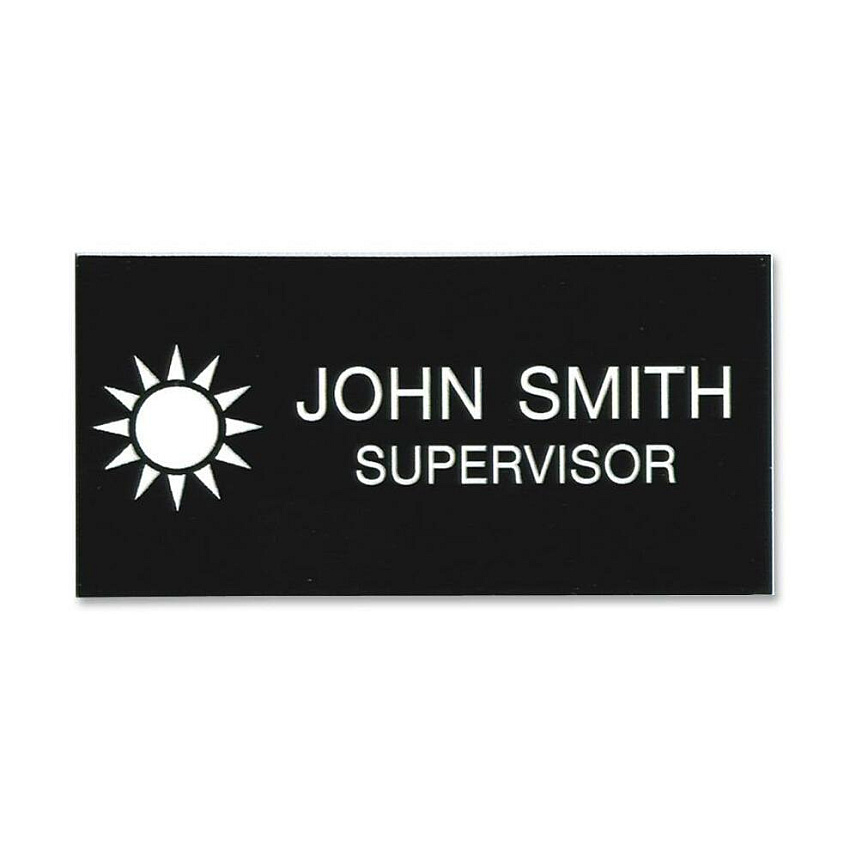Xstamper Standard Logo Name Badges 3" Width x 1.5" Height - Plastic - 1 Each (J23)