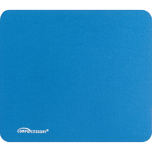 Compucessory Smooth Cloth Nonskid Mouse Pads 9.50" Width x 8.50" Depth - Blue - Rubber, Cloth - 1 Each (23605)