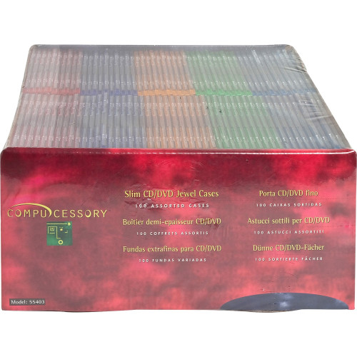 Compucessory Slim CD/DVD Jewel Cases (55403)