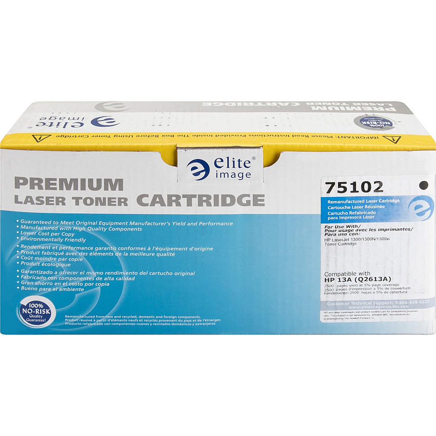 Elite Image Remanufactured Laser Toner Cartridge - Alternative for HP 13A (Q2613A) - Black - 1 Each 2500 Pages (75102)