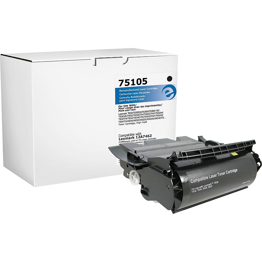 Elite Image Remanufactured Toner Cartridge - Alternative for Lexmark (12A7462) 21000 Pages (75105)
