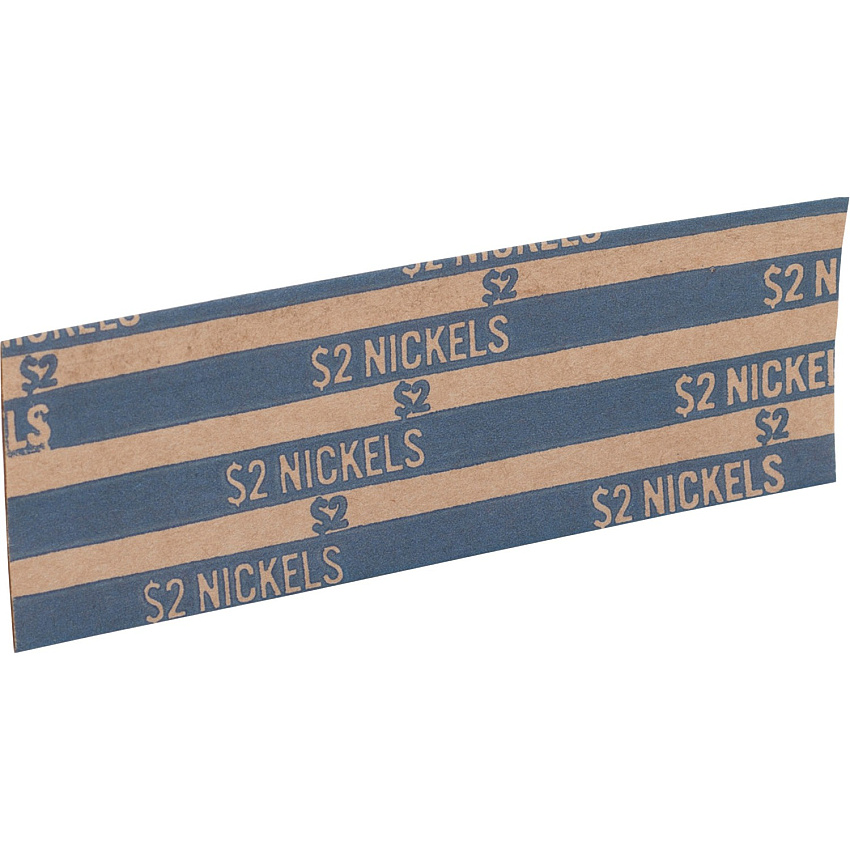 Sparco Flat Coin Wrappers 1000 Wrap(s) - Total $2.00 in 40 Coins of 5¢ Denomination - 60 lb Basis Weight - Kraft - Blue - 1000 / Pack (TCW05)