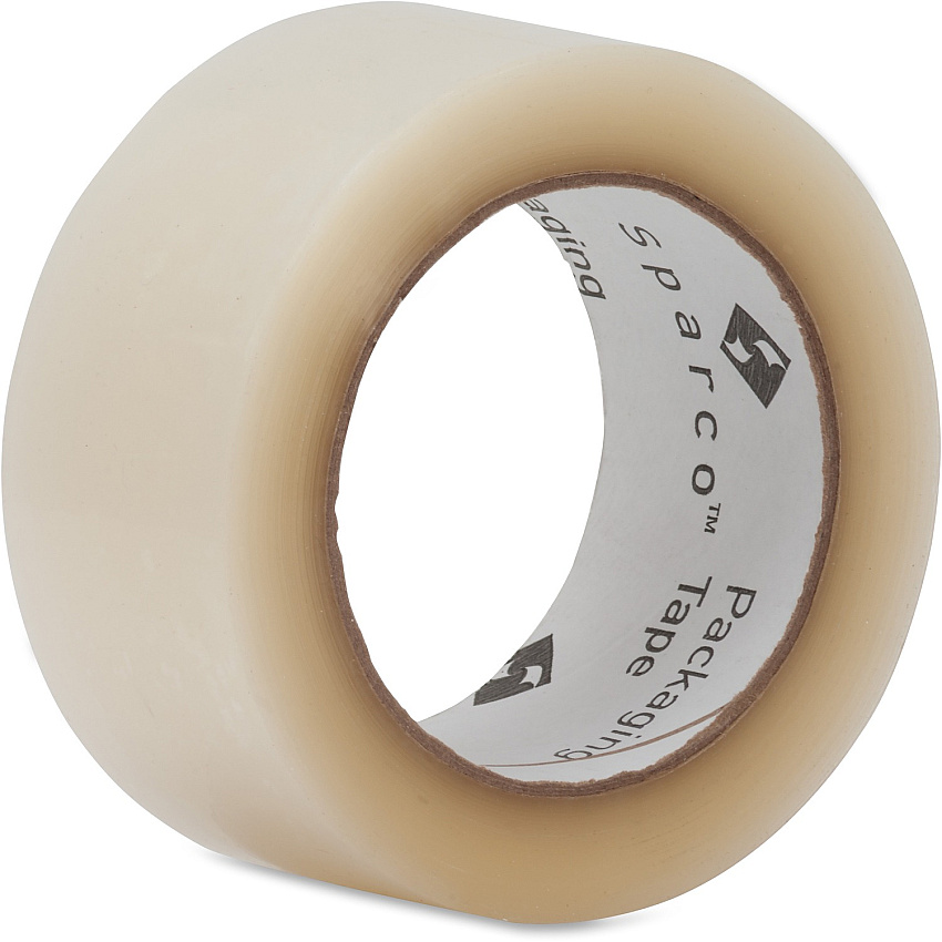 Sparco Transparent Hot-melt Tape 110 yd Length x 2" Width - 1.9 mil Thickness - 3" Core - 1.60 mil - Moisture Resistant, Split Resistant, Abrasion Resistant - For Sealing, Shipping, Packing - 1 / Roll - Clear (01613)