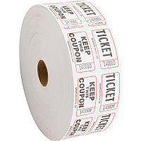 Sparco Roll Tickets White - 2000 / Roll (99210)