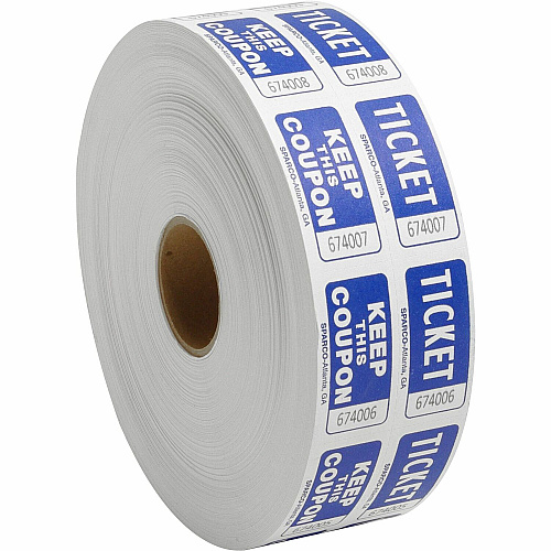 Sparco Roll Tickets Blue - 2000 / Roll (99230)