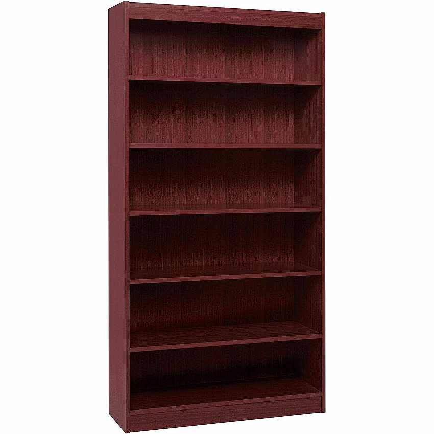Lorell Panel End Hardwood Veneer Bookcase 36" x 12" x 72" - 6 x Shelf(ves) - 660 lb Load Capacity - Mahogany - Laminate - Wood - Assembly Required (LLR60074)