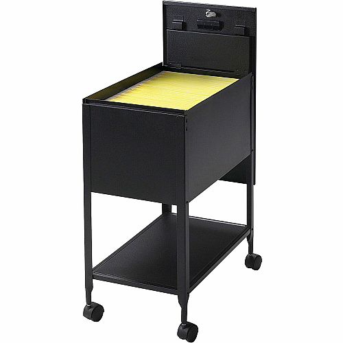 Lorell Standard Mobile File 4 Casters - 13.50" Width x 24.75" Depth x 28.25" Height - Black - 1 Each (LLR60177)