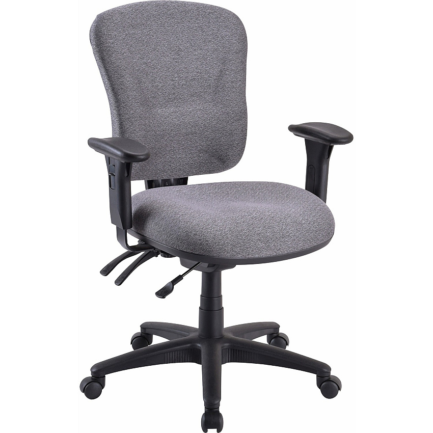 Lorell Accord Series Mid-Back Task Chair Gray Seat Color - Polyester Seat Material - Black Frame Color - 1 Each (LLR66125)