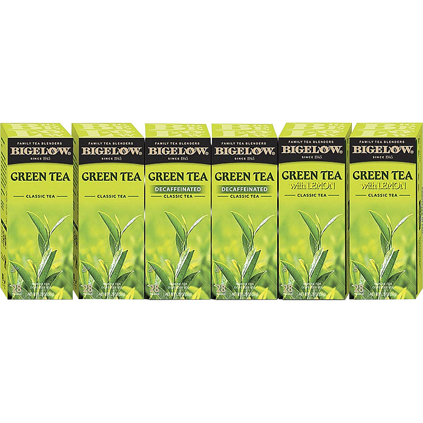 Bigelow Assorted Flavor Green Tea Bag Green Tea - 28/Box - 6 / Carton (10578)