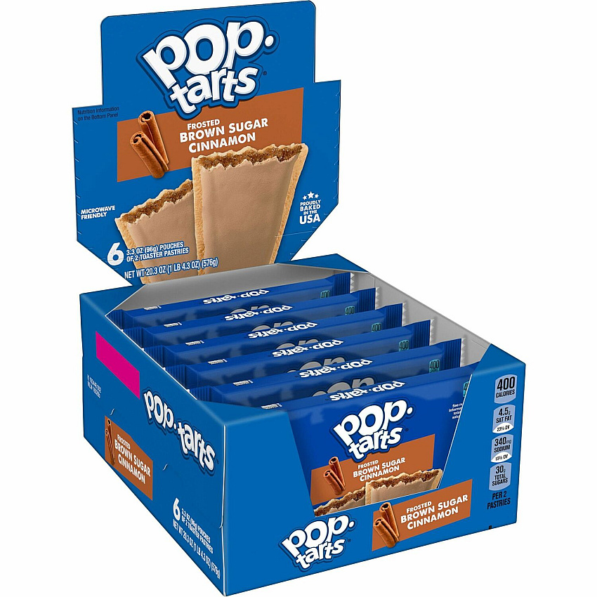 Kellogg's Pop-Tarts&reg Frosted Brown Sugar Cinnamon Cinnamon, Brown Sugar, Frosted Brown Sugar Cinnamon - 1 - 1.27 lb - 2/Pack - 6 / Box (31132)