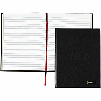TOPS Professional Business Journal with Ribbon - Letter 160 Sheets - Sewn - 20 lb Basis Weight - Letter - 8 1/2" x 11" Sheet Size - White Paper - Black Cover - Acid-free, Hard Cover - 1 Each (J25811)
