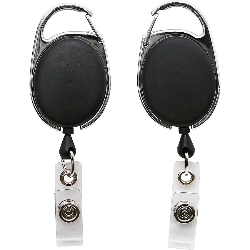 SICURIX Quick Clip ID Card Reel Matte Black, Multicolor - 1 Each (68754)
