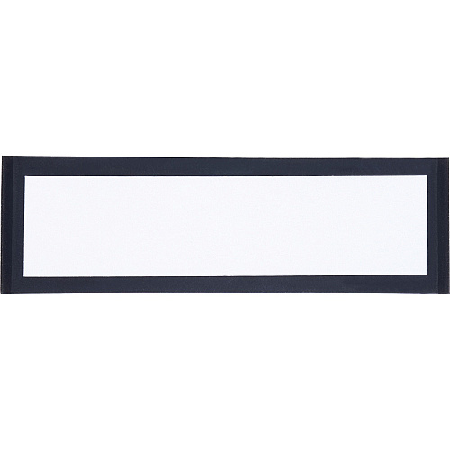 Tatco Label Inserts Magnetic Label Holders Support 1" x 4" Media - 1.3" Height x 4.4" Width - Vinyl - Black - 10 / Pack (29100)