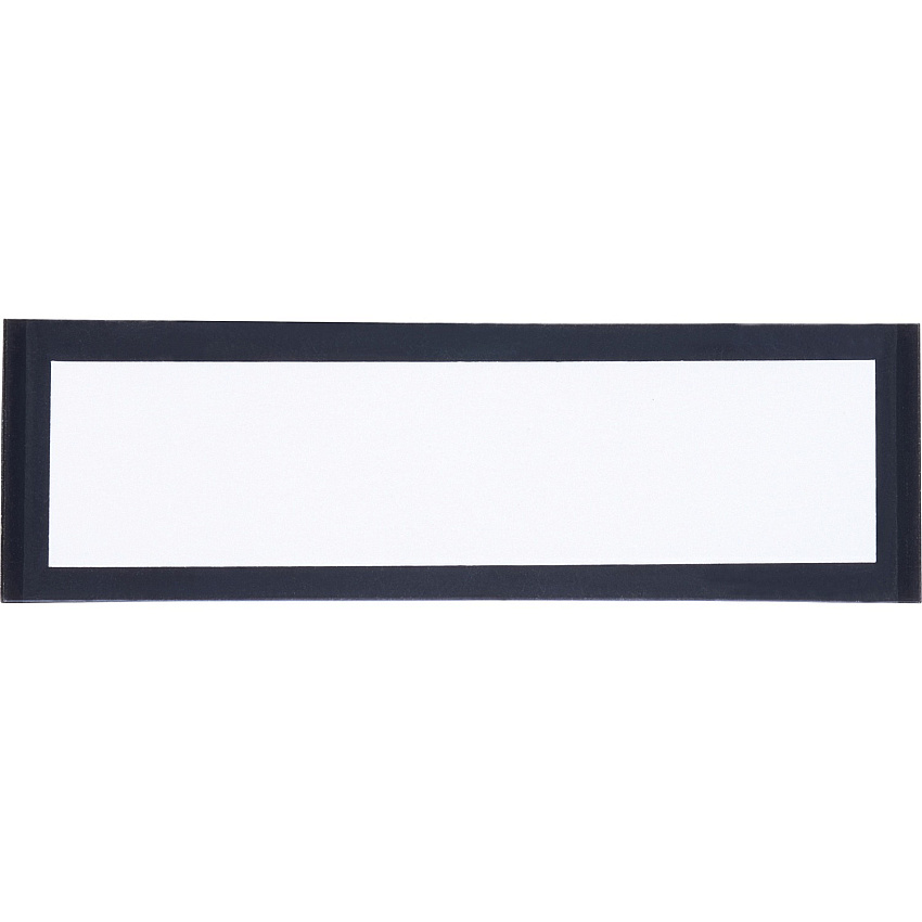 Tatco Label Inserts Magnetic Label Holders Support 1" x 4" Media - 1.3" Height x 4.4" Width - Vinyl - Black - 10 / Pack (29100)