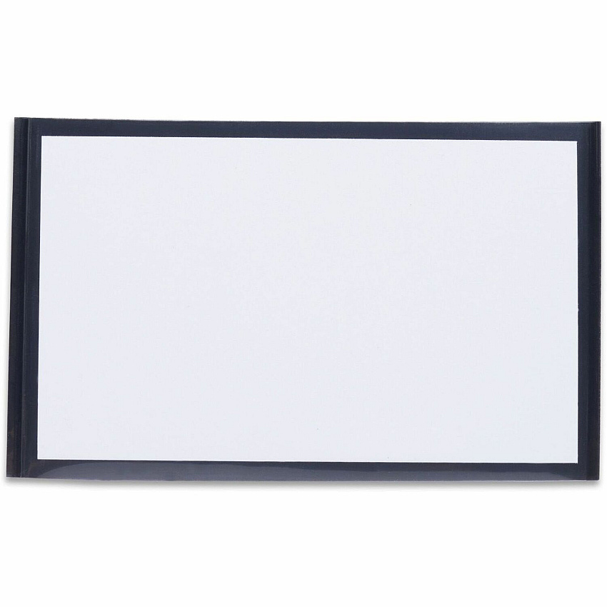 Tatco Label Inserts Magnetic Label Holders Support 3" x 5" Media - 3.4" Height x 5.4" Width - Vinyl - Black - 10 / Pack (29300)