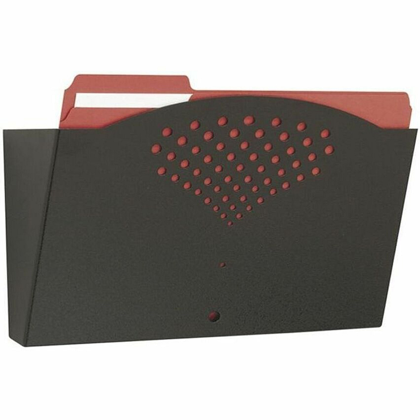 Safco Single Steel Wall Pocket 1 Pocket(s) - 8.50" Height x 15" Width x 3" Depth - Mar Resistant, Durable, Sturdy - Powder Coated - Black - Steel - 1 Each (3171BL)