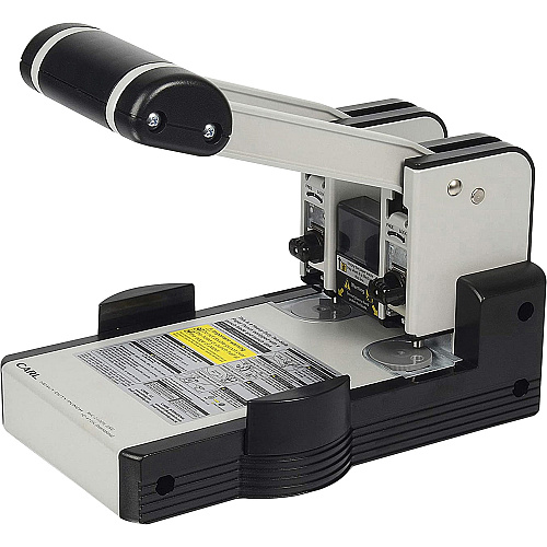 CARL XHC2100 Extra Heavy-duty Two Hole Punch 2 Punch Head(s) - 100 Sheet of 20lb Paper - 1/4" Punch Size - Blue (62100)