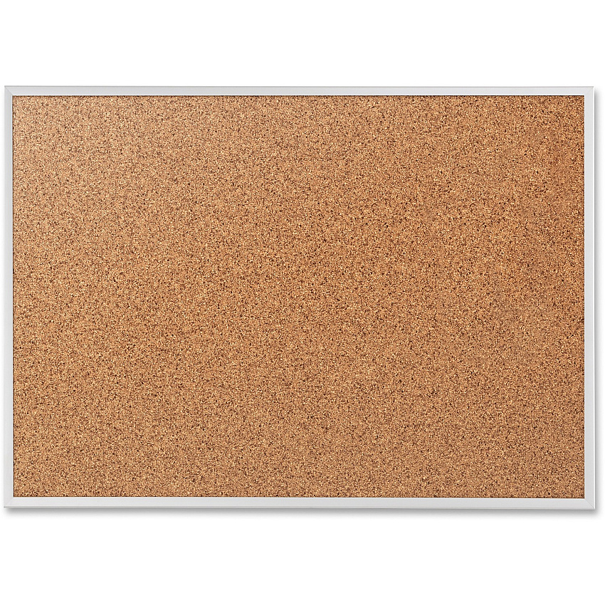 Quartet Classic Series Bulletin Board 36" Board Height x 48" Board Width - Brown Natural Cork Surface - Heavy-gauge, Self-healing, Heavy Duty - Silver Aluminum Frame - 1 Each (2304)