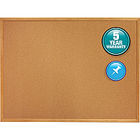 Quartet Classic Series Cork Bulletin Board 48" Board Height x 72" Board Width - Brown Natural Cork Surface - Self-healing, Flexible, Durable - Oak Frame - 1 Each (307)