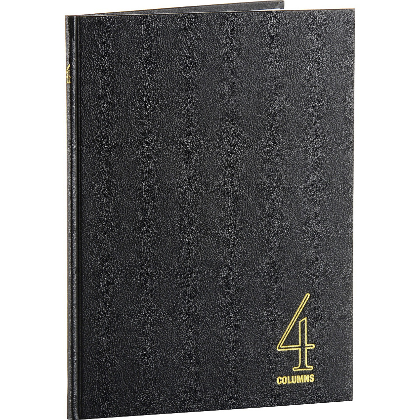 Wilson Jones 74100 4-Column Account Book Sewn Bound - 7" x 9.25" Form Size - 9.50" x 7" Sheet Size - 4 Columns per Sheet - White Sheet(s) - Red, Blue Print Color - Black, Gold Cover - 1 Each (74104)