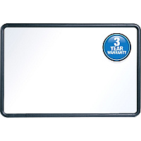 Quartet Contour Whiteboard 36" (3 ft) Width x 24" (2 ft) Height - White Melamine Surface - Black Plastic Frame - Rectangle - Horizontal/Vertical - 1 Each (7553)