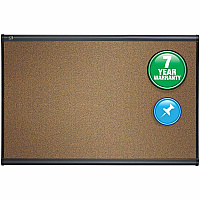 Quartet Prestige Bulletin Board 48" Board Height x 72" Board Width - Brown Cork Surface - Self-healing, Durable - Graphite Frame - 1 Each (B247G)
