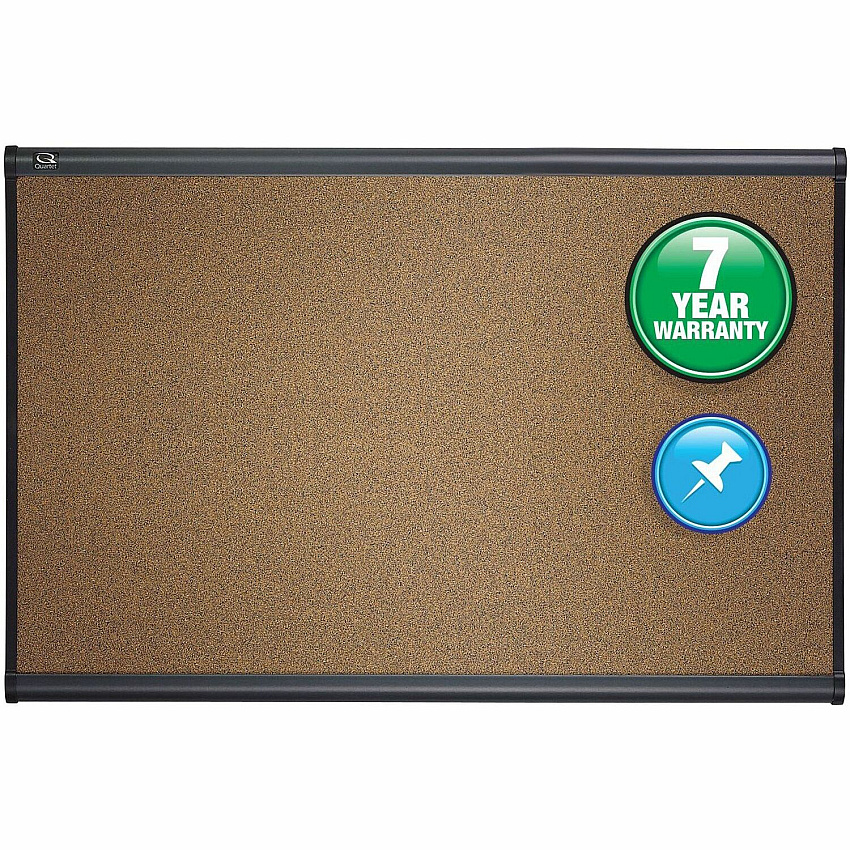 Quartet Prestige Bulletin Board 48" Board Height x 72" Board Width - Brown Cork Surface - Self-healing, Durable - Graphite Frame - 1 Each (B247G)