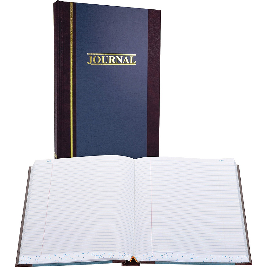Wilson Jones S300 Record Ruled Account Journal 500 Sheet(s) - 7.25" x 11.75" Sheet Size - Blue - White Sheet(s) - Blue Cover - 1 Each (S3005R)