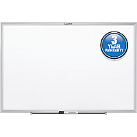 Quartet Classic Whiteboard 96" (8 ft) Width x 48" (4 ft) Height - White Melamine Surface - Silver Aluminum Frame - Horizontal/Vertical - Durable, Smooth Surface, Flexible - 1 Each - TAA Compliant (S538)