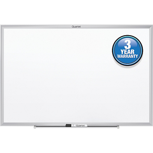 Quartet Classic Whiteboard 96" (8 ft) Width x 48" (4 ft) Height - White Melamine Surface - Silver Aluminum Frame - Horizontal/Vertical - Durable, Smooth Surface, Flexible - 1 Each - TAA Compliant (S538)