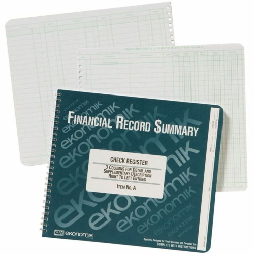 Ekonomik Check / Deposit Register (A)