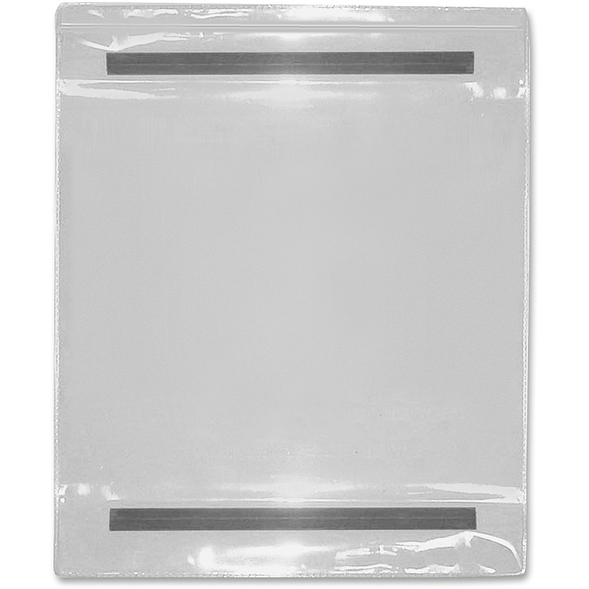 Tatco Vinyl File Pocket 9" x 12" - Vinyl - Clear - Magnetic Backing - 25 / Box (23912)