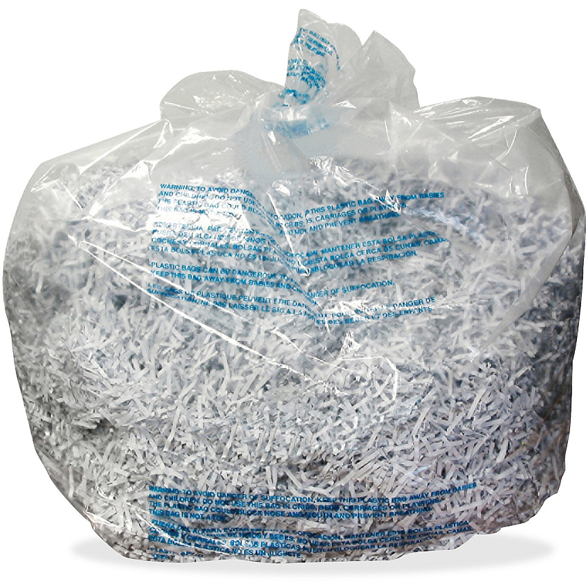 GBC Shredder Bags - For Large Office Shredders 30 gal - 3.9" Height x 4" Width x 10.3" Depth - Plastic - Clear - 25 / Box (1765015)