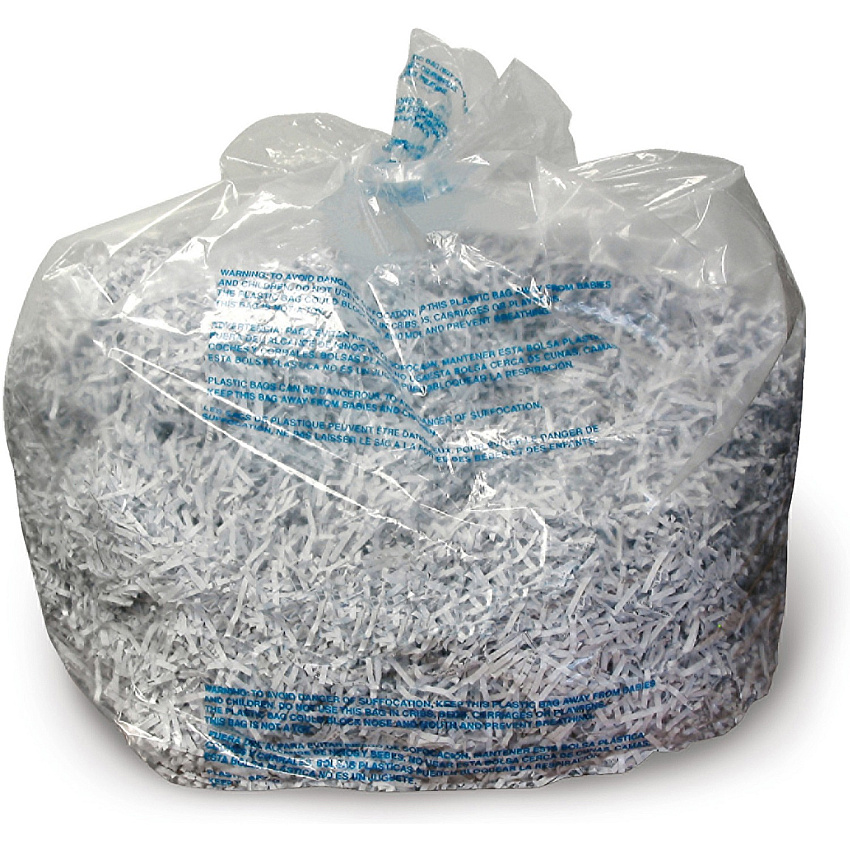 GBC 6-8 Gallon Shredder Bags 8 gal - Plastic - Clear - 100 / Box (1765016)