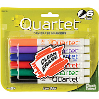 Quartet Classic Dry-Erase Markers Fine Marker Point - Assorted Ink - 6 / Set (659511)