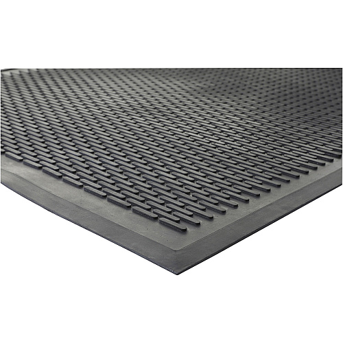 Genuine Joe Clean Step Scraper Floor Mats Outside Entrance, Outdoor - 72" Length x 48" Width - Rubber - Black - 1 Each (GJO70467)