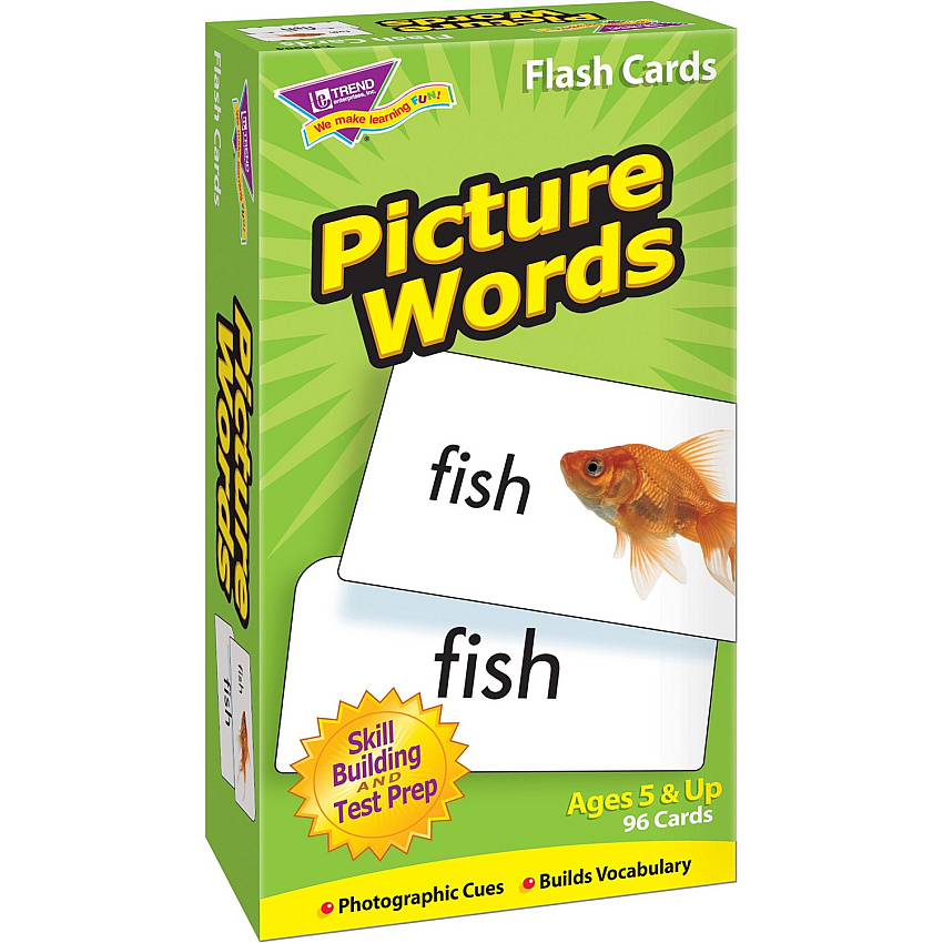 Trend Picture Words Flash Cards Educational - 1 Each (T53004)