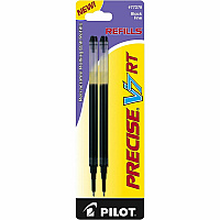 Pilot Precise V7 RT Premium Rolling Ball Pen Refills 0.70 mm , Fine Point - Black Ink - 2 / Pack (77278)