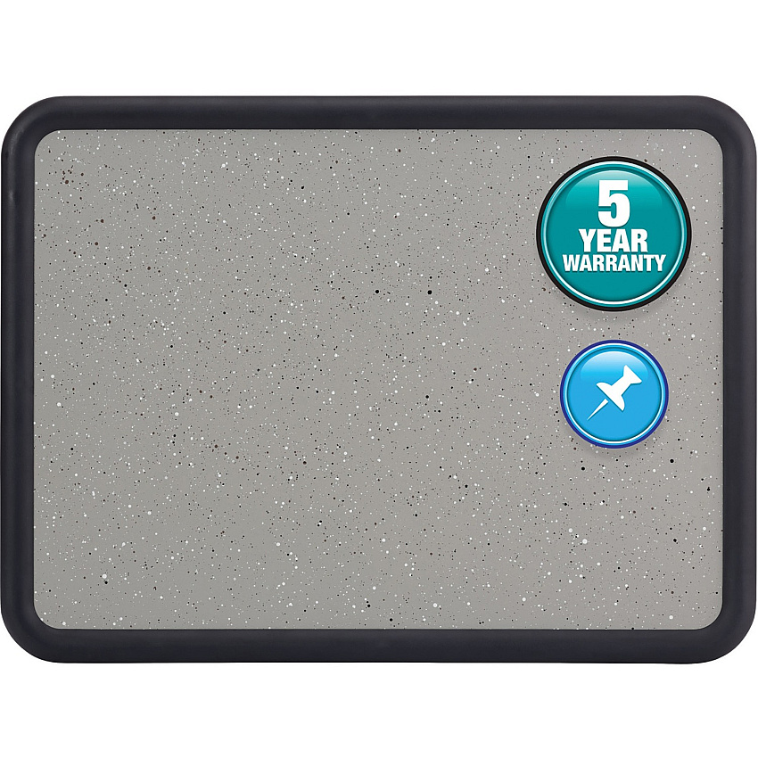 Quartet Contour Bulletin Board 24" Height x 18" Width - Faux Granite Surface - Self-healing, Durable - Black Frame - 1 Each (699365)