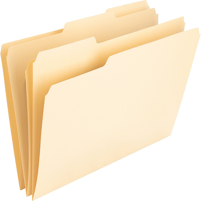 Nature Saver 1/3 Tab Cut Letter Recycled Top Tab File Folder 8 1/2" x 11" - 3/4" Expansion - Top Tab Location - Assorted Tab Position - 11 pt. - 1 Plys - Manila - Manila - 100% Recycled - 100 / Box (00836)